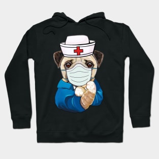 Strong Pug Is Wearing Mask Face Anti Virus 2020 Hoodie